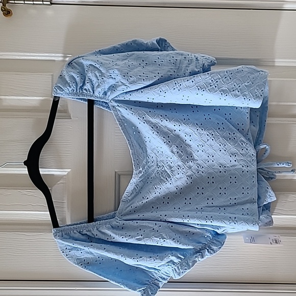 SO BRAND WOMENS BLUE JUNIOR SIZE PUFF SLEEVE SUMMER TOP PLUS SIZE 3X - Picture 7 of 14